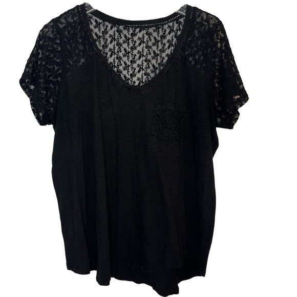 torrid Tops - Torrid Lace Shoulder Shirt